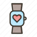 smart watch, heart, time, tracker, device