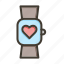 smart watch, heart, time, tracker, device 