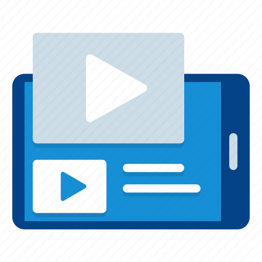 Video, stream, elearning, webinar, player, mobile, streaming icon - Download on Iconfinder