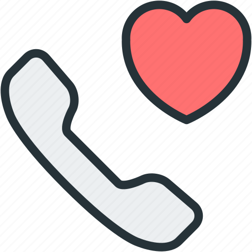 Call, communications, conversation, heart icon - Download on Iconfinder