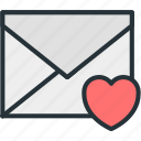 communications, envelope, favorite, heart, like, mail