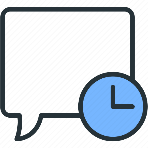 Bubble, communications, conversation, speech, timer icon - Download on Iconfinder