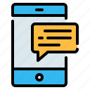 chat, chat bubble, communications, mobile, phone, smartphone