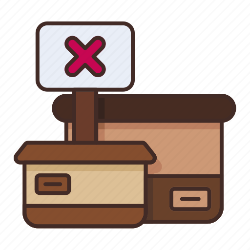 Box, delivered, logistics, not, package, parcel icon - Download on Iconfinder