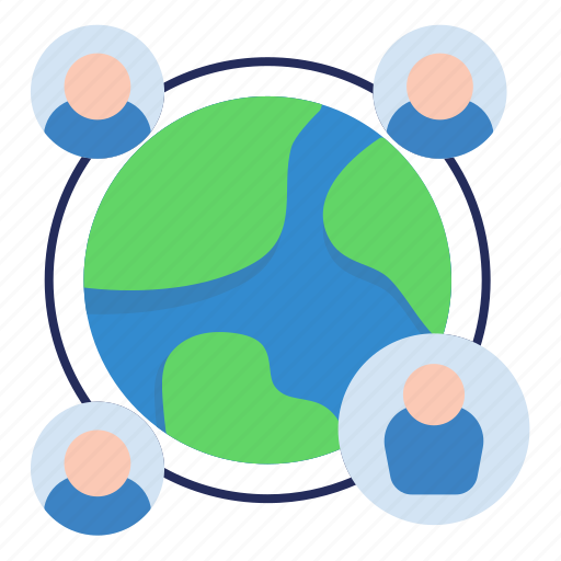 Global, globe, user, users, links, social, world icon - Download on Iconfinder
