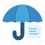 gdpr, umbrella, document, confirmation, security 