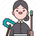 maid, housekeeper, cleaning, service, caretaker