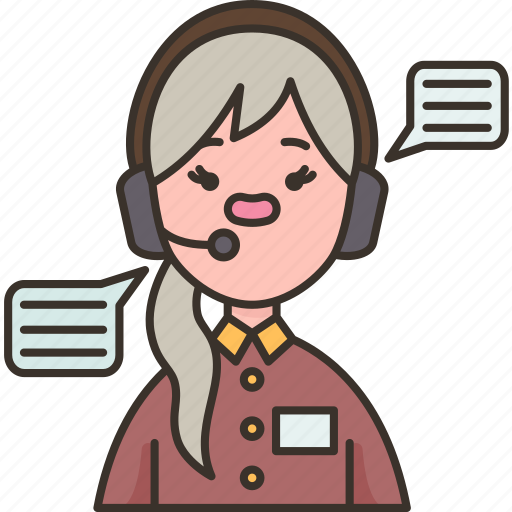 Operator, talking, answering, phone, service icon - Download on Iconfinder