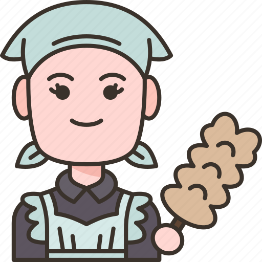 Maid, housekeeper, cleaning, sanitary, service icon - Download on Iconfinder