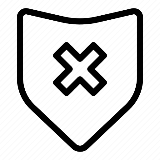 Cancel, close, protection, security, shield icon - Download on Iconfinder