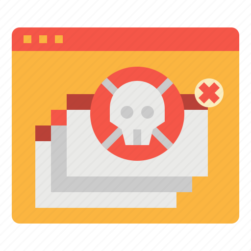 Computer, crime, skull, theft, virus icon - Download on Iconfinder