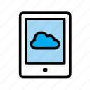 cloud, computer, ipad, tablet, technology
