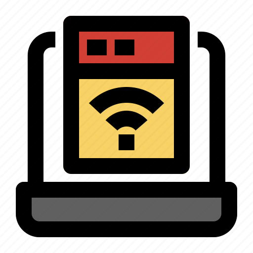 Laptop, wifi, device, hardware icon - Download on Iconfinder