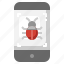 bug, malware, smartphone, virus 