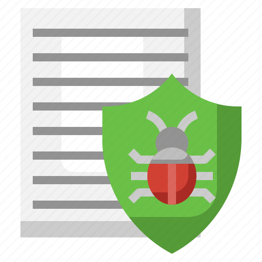 Portection, malware, virus, bug, shield, document icon - Download on Iconfinder
