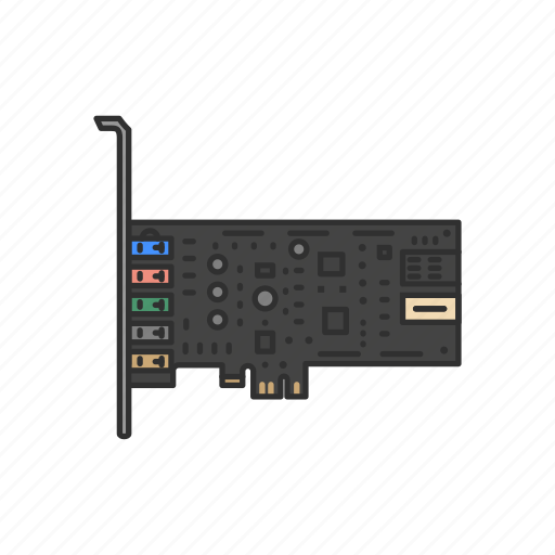 Audio card, audio signal, computer, computer device, motherboard, sound card, sound processing icon - Download on Iconfinder
