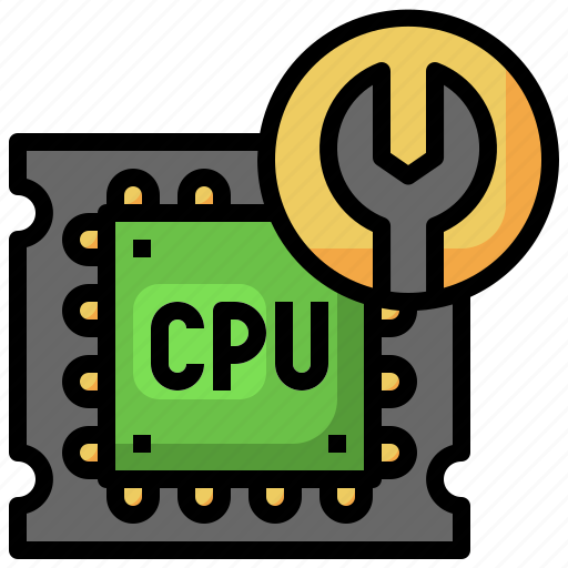 Cpu, electronics, wrench, repair, chip icon - Download on Iconfinder