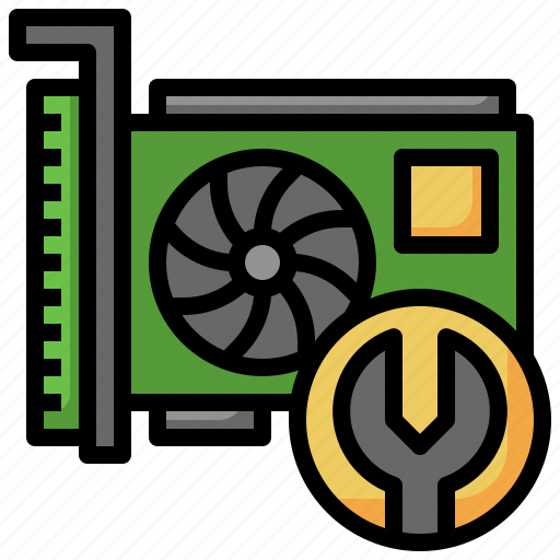 Card, computer, video, wrench, repair icon - Download on Iconfinder