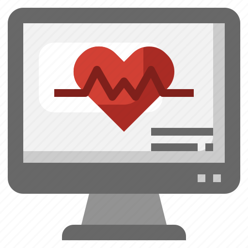 Heart, rate, electronics, computer, pulse, monitor icon - Download on Iconfinder