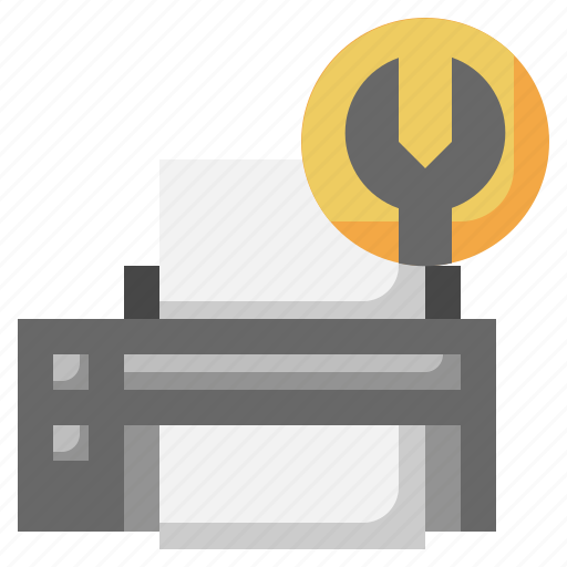 Printer, repair, technology, spanner, electronics icon - Download on Iconfinder
