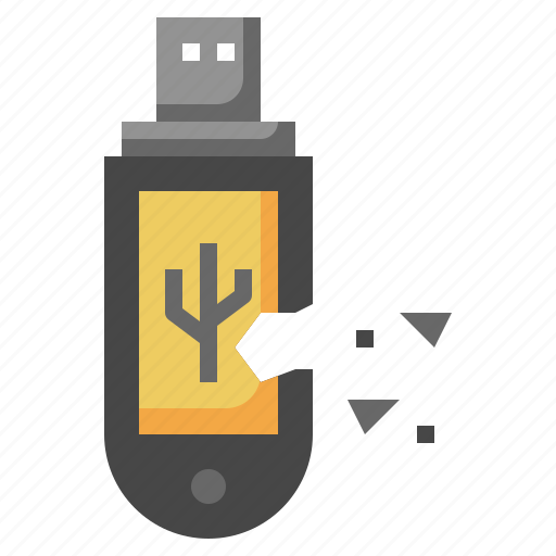 Usb, broken, pen, drive, flash, electronics icon - Download on Iconfinder