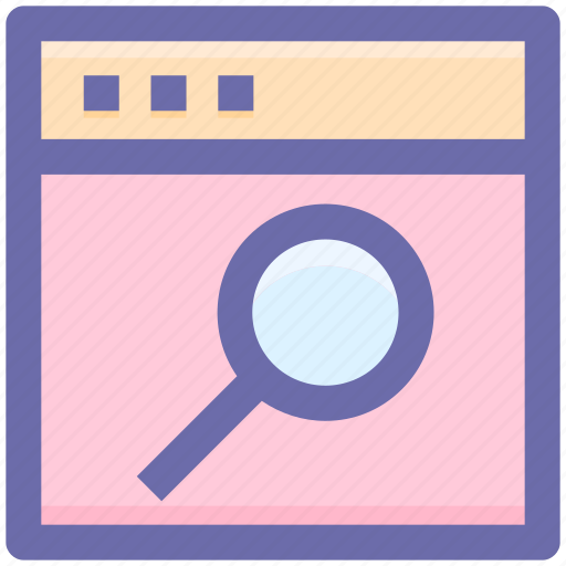 .svg, computer page, find, magnifier, page, searching, web site search icon - Download on Iconfinder