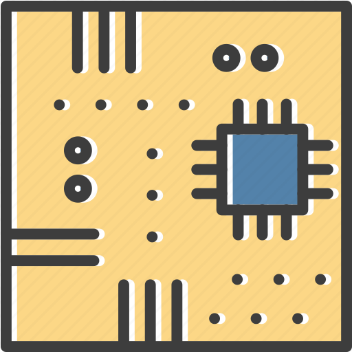Circuit, computer hardware, electronic, motherboard icon - Download on Iconfinder