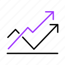 chart, sales, arrow, trend, analytics, data, growth, increase, benchmark
