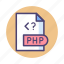 computer, document, file, php 