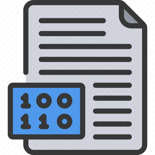 Binary, code, computer, document, science icon - Download on Iconfinder