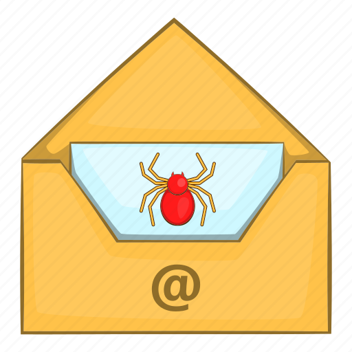 Antivirus, background, cartoon, email, infected, long, white icon - Download on Iconfinder