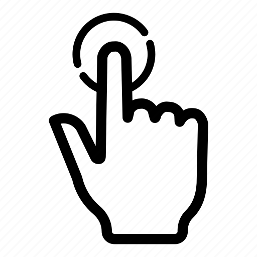 Click, finger, gesture, hand, sign, tap, touch icon - Download on Iconfinder