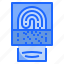 finger, fingerprint, identification, scan, security 