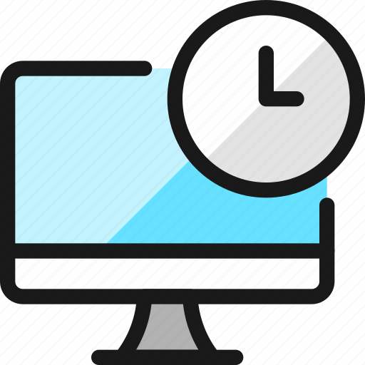 Desktop, monitor, clock icon - Download on Iconfinder