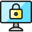 desktop, monitor, lock 