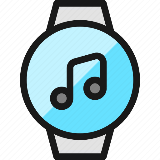 Smart, watch, circle, music icon - Download on Iconfinder