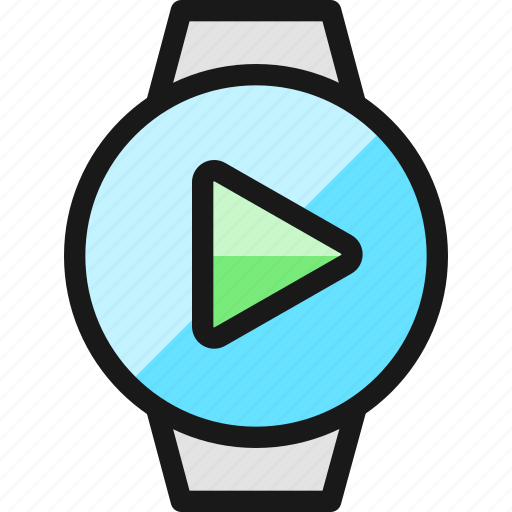 Smart, watch, circle, play icon - Download on Iconfinder
