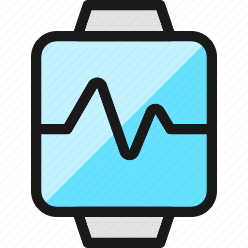Smart, watch, square, graph, line icon - Download on Iconfinder