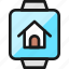 smart, watch, square, house 