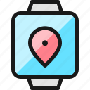 smart, watch, square, location