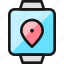 smart, watch, square, location 