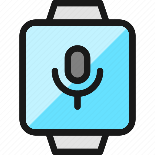 Smart, watch, square, microphone icon - Download on Iconfinder