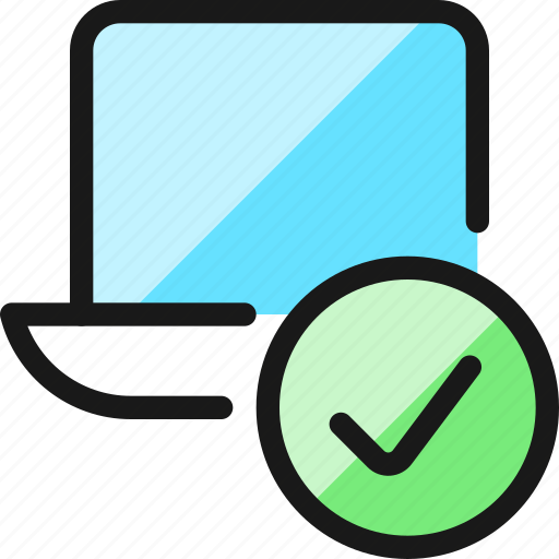 Laptop, approve icon - Download on Iconfinder on Iconfinder