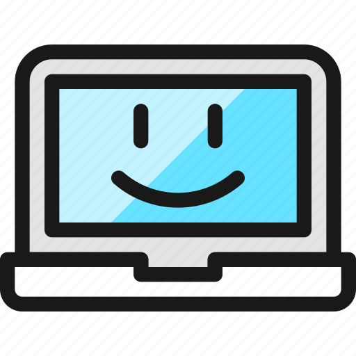 Laptop, smiley icon - Download on Iconfinder on Iconfinder