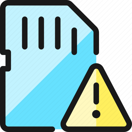 Sd, card, warning icon - Download on Iconfinder