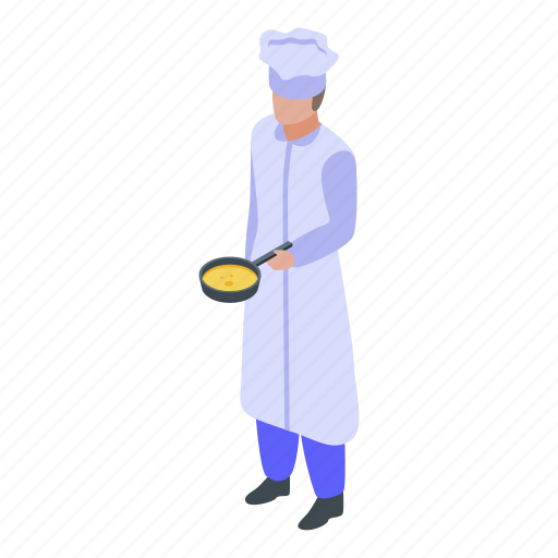 Business, cake, cartoon, confectioner, isometric, pan, woman icon - Download on Iconfinder