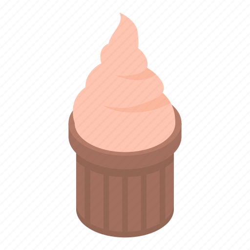 Business, cartoon, creamy, cupcake, isometric, logo, retro icon - Download on Iconfinder
