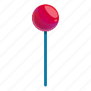 candy, circle, food, lollipop, red