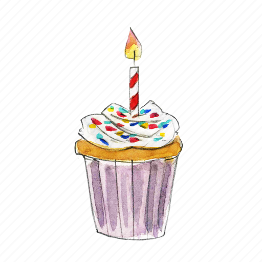 Sprinkles, dessert, vanilla, cupcake, birthday, sweet, cake icon - Download on Iconfinder