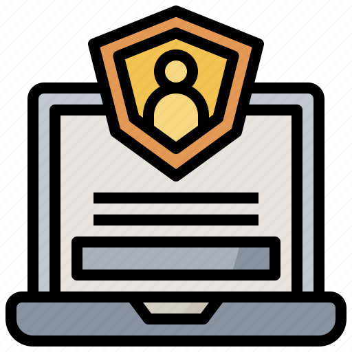 Data, laptop, notebook, privacy, protection, security, shield icon - Download on Iconfinder